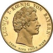 1 Conventionsthaler - Louis I Geschichtstaler; Provincial Legislature - Pattern obverse image