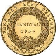 1 Conventionsthaler - Louis I Geschichtstaler; Provincial Legislature - Pattern, Germany, 1834 reverse image