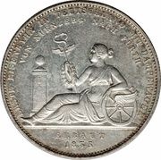 1 Conventionsthaler - Louis I Geschichtstaler; First steam railway, Germany, 1835 reverse image