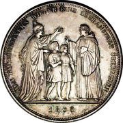 1 Conventionsthaler - Louis I Geschichtstaler; Benedictine Order, Germany, 1835 reverse image