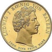 1 Conventionsthaler - Louis I Geschichtstaler; Mortgage Bank - Pattern obverse image