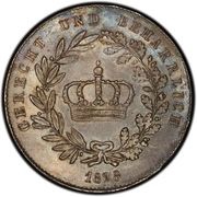 1 Kronenthaler - Louis I, Germany, 1825-1829 reverse image