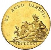 1 Ducat - Maximilian I Joseph Donaugold-Dukat, Germany, 1821 reverse image