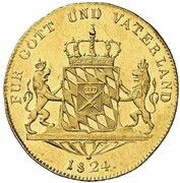 1 Ducat - Maximilian I Joseph, Germany, 1823-1825 reverse image