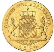 1 Ducat - Louis I, Germany, 1826-1828 reverse image