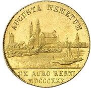 1 Ducat - Louis I Rheingold-Dukat, Germany, 1830 reverse image