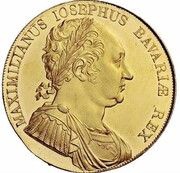 8 Ducats - Maximilian I Joseph Bavarian Constitution - Gold Pattern obverse image