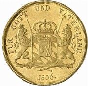 20 Ducats - Maximilian I Joseph Gold Pattern, Germany, 1806 reverse image