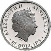 15 Dollars - Elizabeth II 4th Portrait - Dolphin - Platinum Proof obverse image