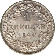 1 Kreuzer - Louis I, Maximilian II, Germany, 1839-1856 reverse image