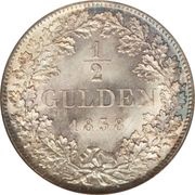 ½ Gulden - Louis I, Germany, 1838-1848 reverse image