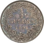 ½ Gulden - Maximilian II, Germany, 1848-1864 reverse image