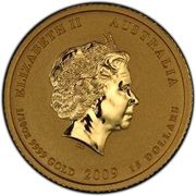 15 Dollars - Elizabeth II 4th Portrait - Year of the Ox - Gold Bullion Coin obverse image