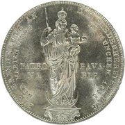 2 Gulden - Maximilian II Madonna Column, Germany, 1855 reverse image