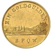1 Goldgulden - Louis I Neujahrsgoldgulden, Germany, 1835-1839 reverse image