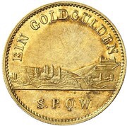 1 Goldgulden - Maximilian II Neujahrsgoldgulden, Germany, 1850 reverse image