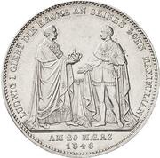 2 Thalers / 3½ Gulden - Louis I Abdication of Louis I for Maximilian, Germany, 1848 reverse image