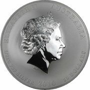 15 Dollars - Elizabeth II 4th Portrait - Year of the Tiger - Silver Bullion Coin obverse image