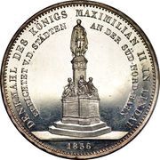 2 Thalers / 3½ Gulden - Maximilian II Monument, Germany, 1856 reverse image