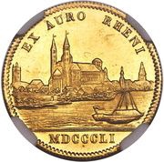 1 Ducat - Maximilian II Rheingold-Dukat, Germany, 1850-1856 reverse image