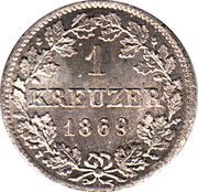 1 Kreuzer - Louis II, Germany, 1865-1871 reverse image
