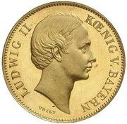 ½ Gulden - Louis II Gold Pattern obverse image