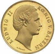 1 Gulden - Louis II Gold Pattern obverse image