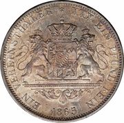 1 Vereinsthaler - Louis II, Germany, 1864-1866 reverse image