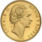 1 Vereinsthaler - Louis II Gold Obverse Trial obverse image