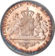 2 Vereinsthaler - Maximilian II, Germany, 1859-1860 reverse image