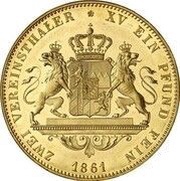 2 Vereinsthaler - Maximilian II Gold Pattern reverse image