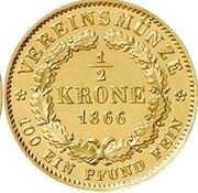 ½ Krone - Louis II, Germany, 1864-1869 reverse image