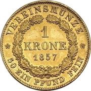 1 Krone - Maximilian II, Germany, 1857-1864 reverse image