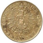 2 Marks - Louis II Pattern, Germany, 1876 reverse image