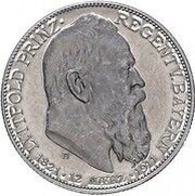 2 Marks - Otto 90th Birthday of Prince Regent Luitpold obverse image
