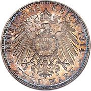 2 Marks - Louis III, Germany, 1914 reverse image