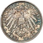 3 Mark - Louis III Pattern, Germany, 1913 reverse image