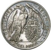 3 Mark - Louis III Pattern, Germany, 1913 reverse image