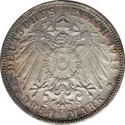 3 Mark - Louis III, Germany, 1914 reverse image