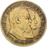 3 Mark - Louis III Golden Wedding Anniversary - Pattern obverse image