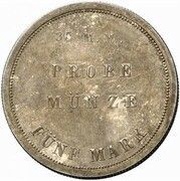 5 Mark - Louis II Pattern, Germany, 1874-1876 reverse image