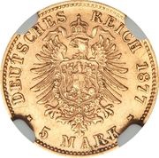 5 Mark - Louis II reverse image