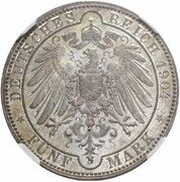 5 Mark - Otto Pattern, Germany, 1904 reverse image