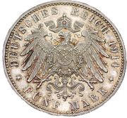 5 Mark - Louis III, Germany, 1914 reverse image