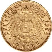 10 Mark - Otto, Germany, 1890-1900 reverse image