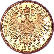 10 Mark - Otto, Germany, 1900-1912 reverse image