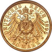 20 Mark - Otto, Germany, 1895-1913 reverse image