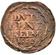 1 Duit - Ernest William, Germany, 1662-1664 reverse image