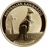 15 Dollars - Elizabeth II 4th Portrait - Kangaroo -Gold Bullion Coin, Australia, 2012 reverse image