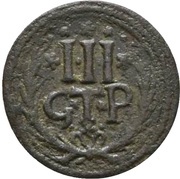 3 Pfennig - John Adolph, Germany, 1685 reverse image